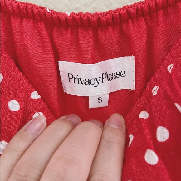 Revolve Privacy Please Polka Dot Ruffle Mini Dress - Picture 2 of 9